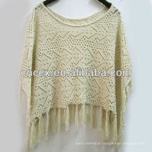 13STC5541 senhoras mais recente projeto pullover malha poncho